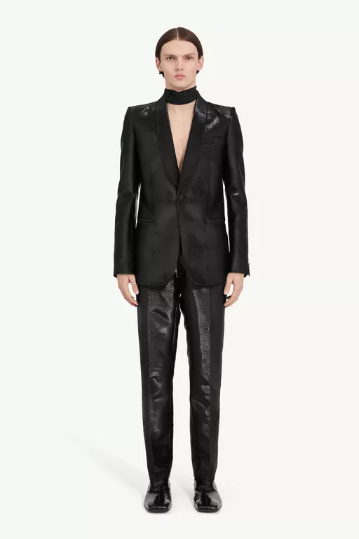 Anzugjacke aus Jacquard-Gewebe im Destroyed-Look - Jacken