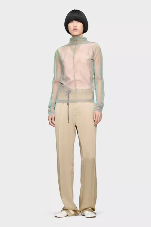 Satin Drawstring Trousers - Pants