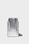 Silver - Broken mirror phone pouch