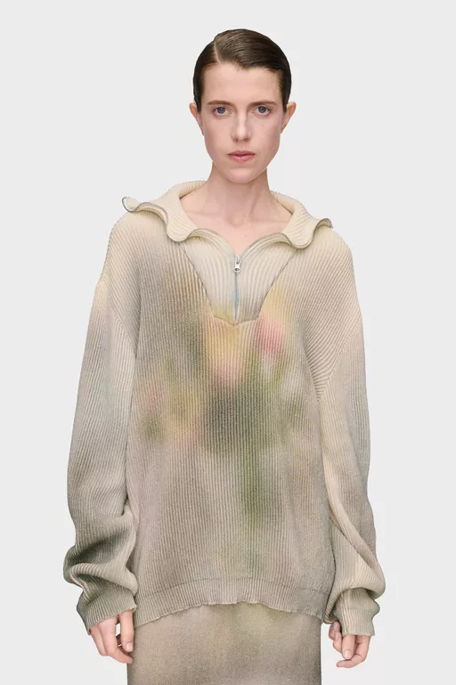 Zip Knit Pullover - Knitwear