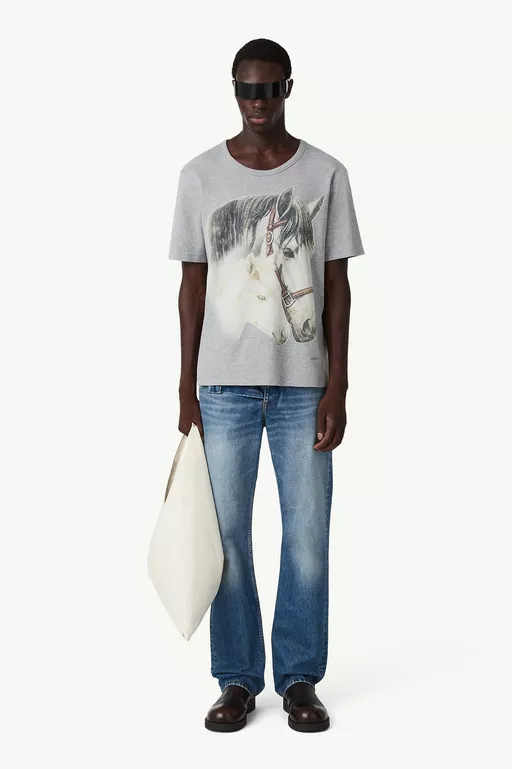 Horse portrait print t-shirt - T-shirts
