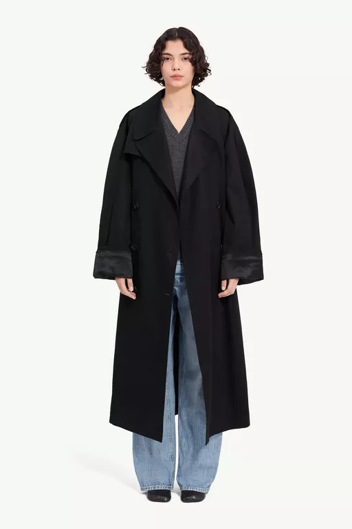 Cotton twill trench coat - Raincoats