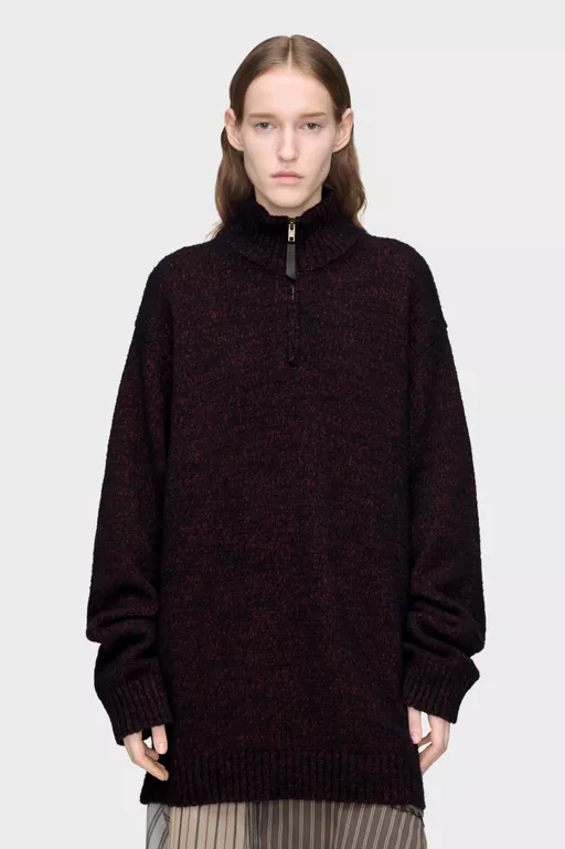 Half-Zip Knit Sweater - Knitwear