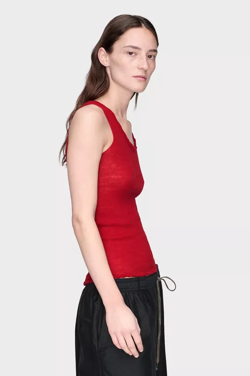 Twisted Knit Tank Top - Short-sleeved Top