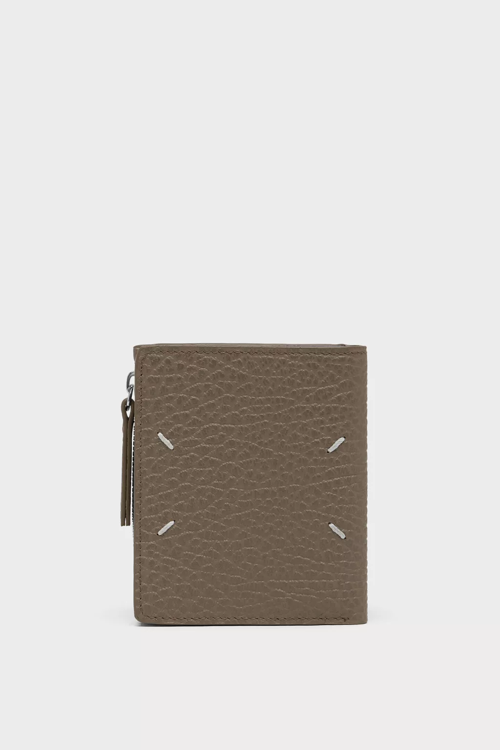 4ステッチ バイカラー フリップフラップ ウォレット ブラウン | Maison