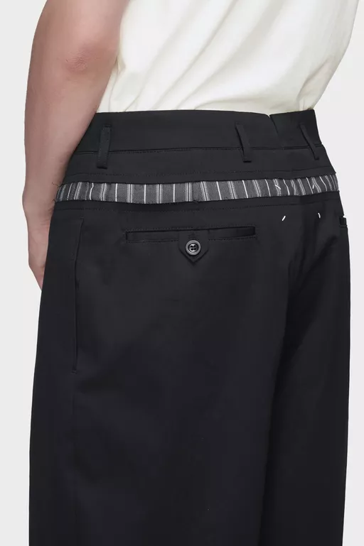 Waxed cotton wide-leg trousers - Pants