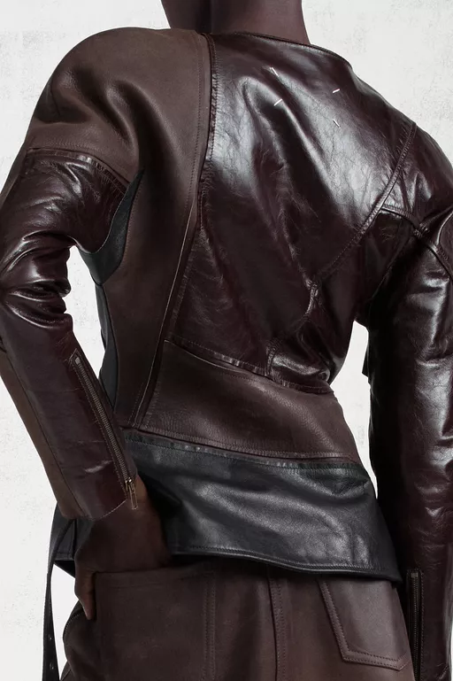 Assemblage Calf Leather Jacket - Jackets