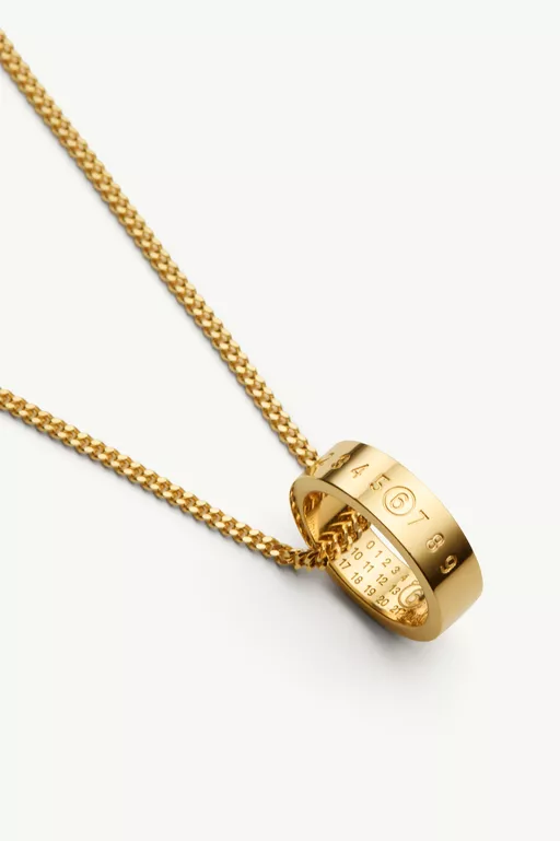 Gold numeric pendant necklace - Necklaces
