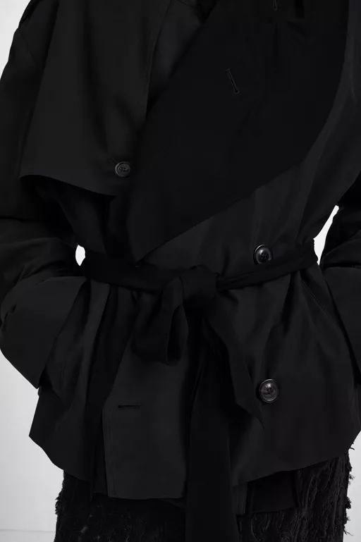 Draped Trench Jacket - Raincoats