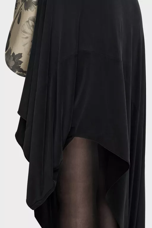 Draped Long Skirt - Midi Skirts