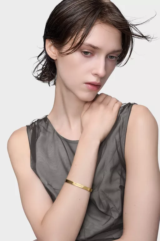 Logo flat cuff bracelet - Pulseras
