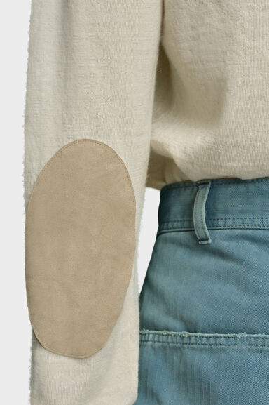 Elbow patch wool sweater - Knitwear - Image 5