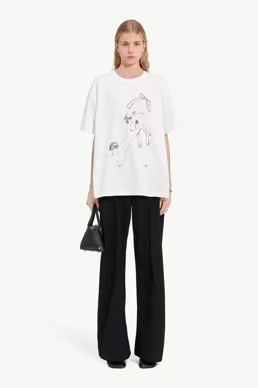ホースプリント コットンTシャツ