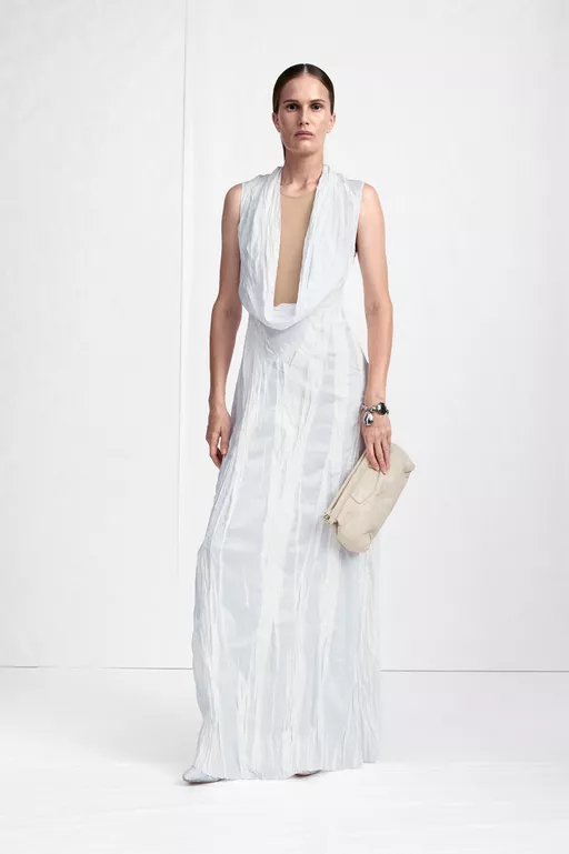 Cowl-Neck Crinkled Maxi Dress - Maxi Dress