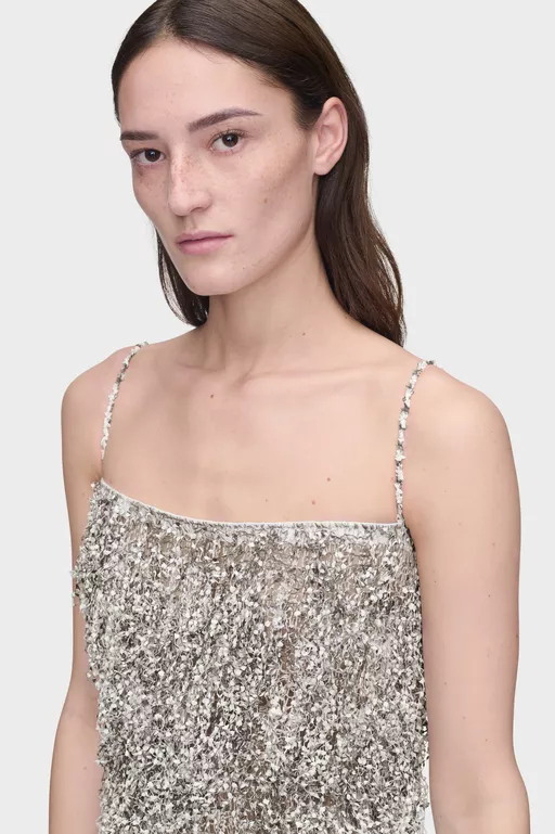 Dipped Dots Slip Dress - Mini Dress