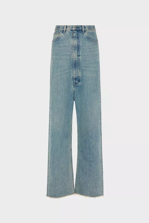 Dropped-Rise Denim Jeans - Denim