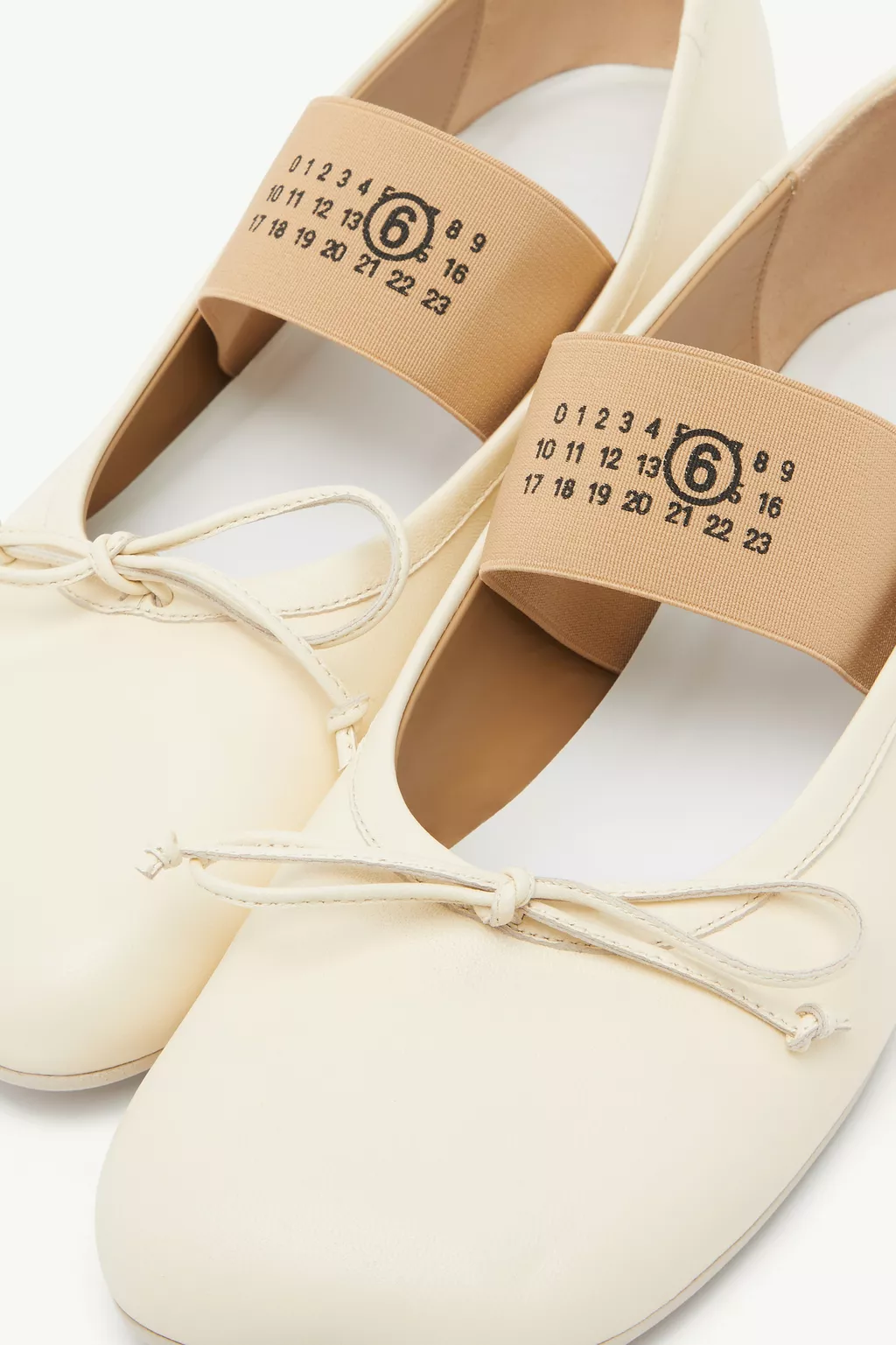 Brown Anatomic Numeric Ballerinas | MM6 Official