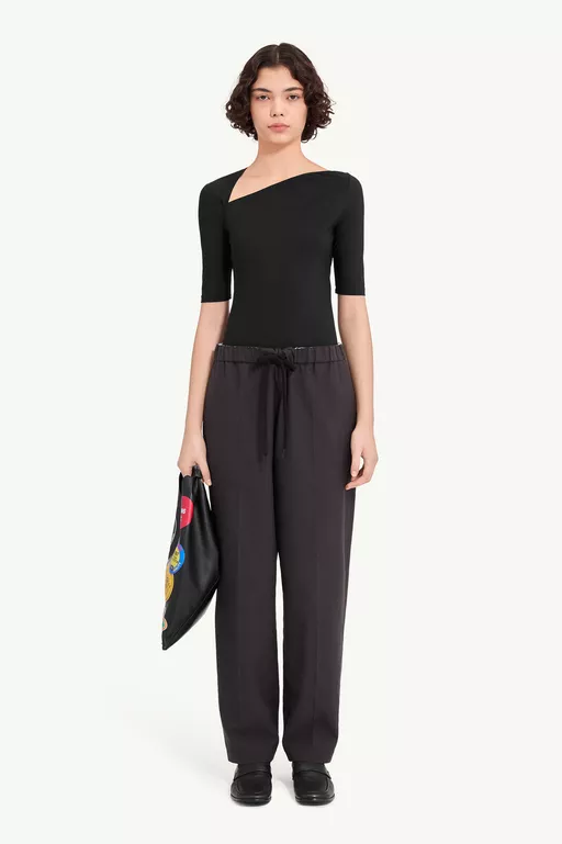 Asymmetric jersey top - Tops