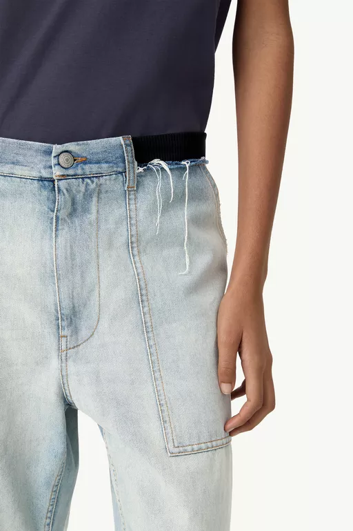 Wide-leg denim jeans - Pants