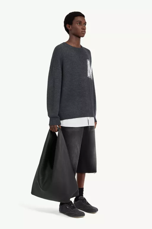 2-in-1 Strickpullover im College-Stil - Strickwaren