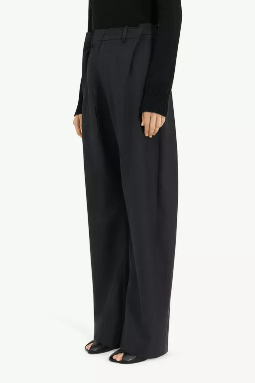 Pinstripe wool trousers - Pants
