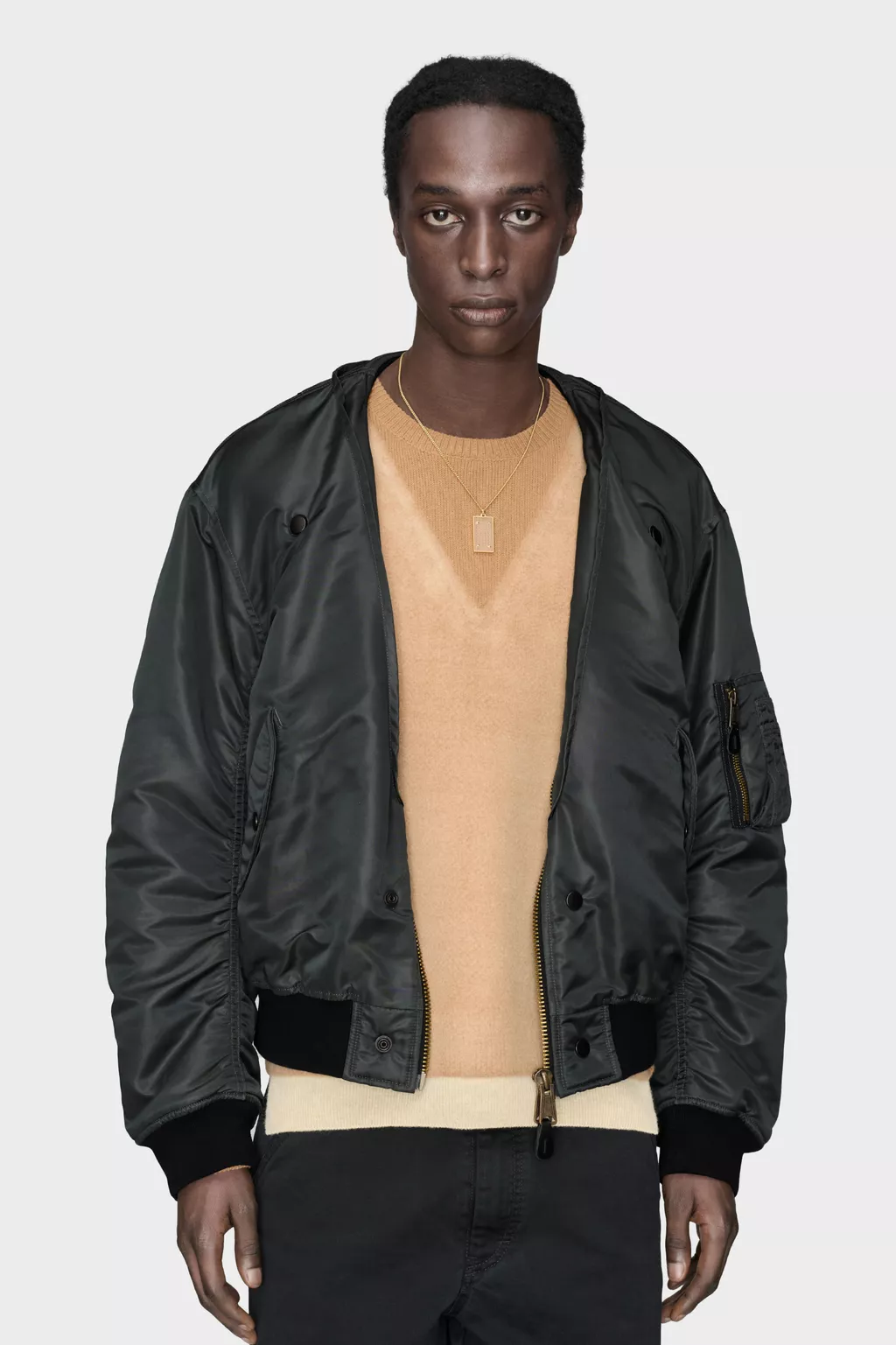 Dark grey Reversible Bomber Jacket | Maison Margiela Official