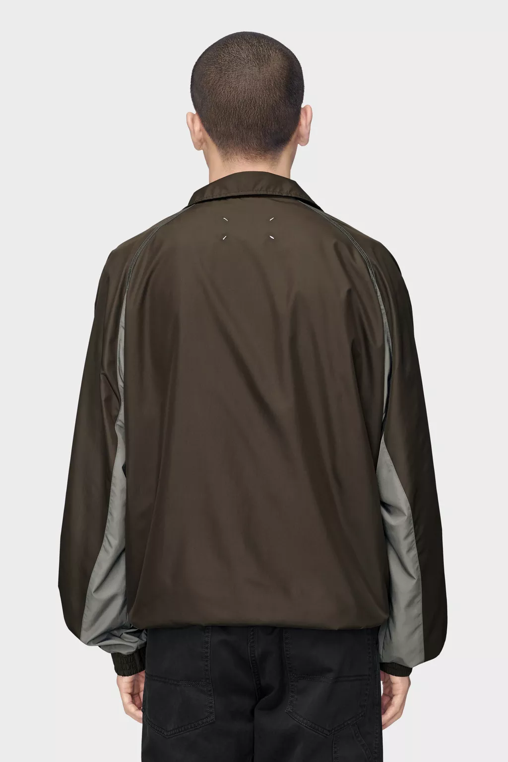 Brown and black Contrast Panel Track Jacket | Maison Margiela Official
