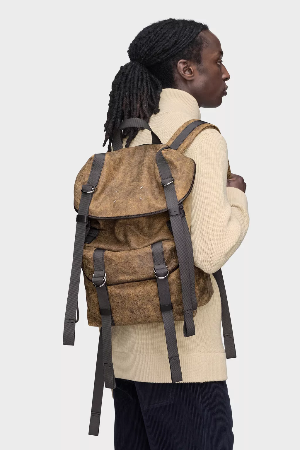 Brown High Tech Medium Backpack | Maison Margiela Official