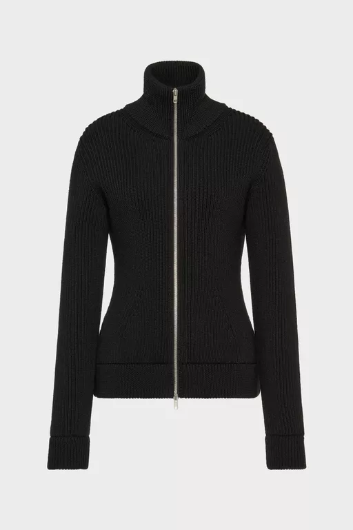 Wool zipped cardigan - Cardigan