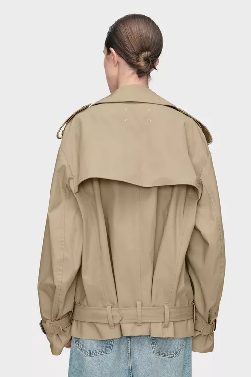 Folded Collar Cotton Caban - Jackets