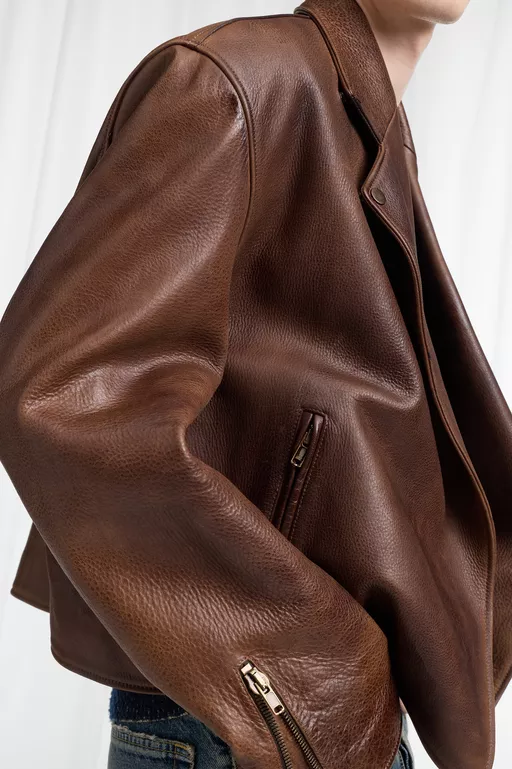 Biker Leather Jacket - Jackets