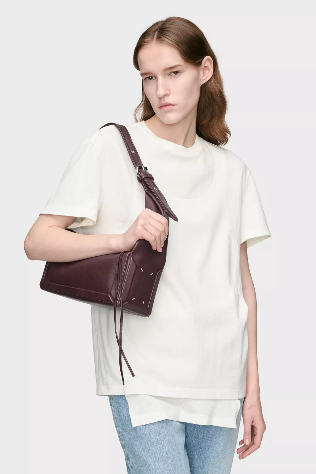 Bordeaux Box Bag East West Medium | Maison Margiela Official
