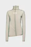 Hellgr&uuml;n - Drapierter Pullover aus schimmerndem Strickgewebe