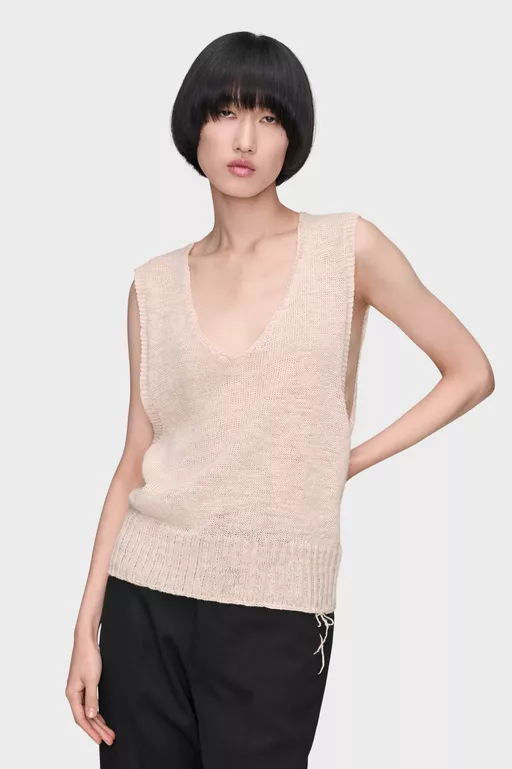Gardening hemp knit vest - Waistcoats