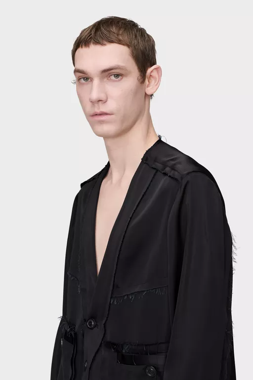 Patchwork Satin Jacket - Jackets