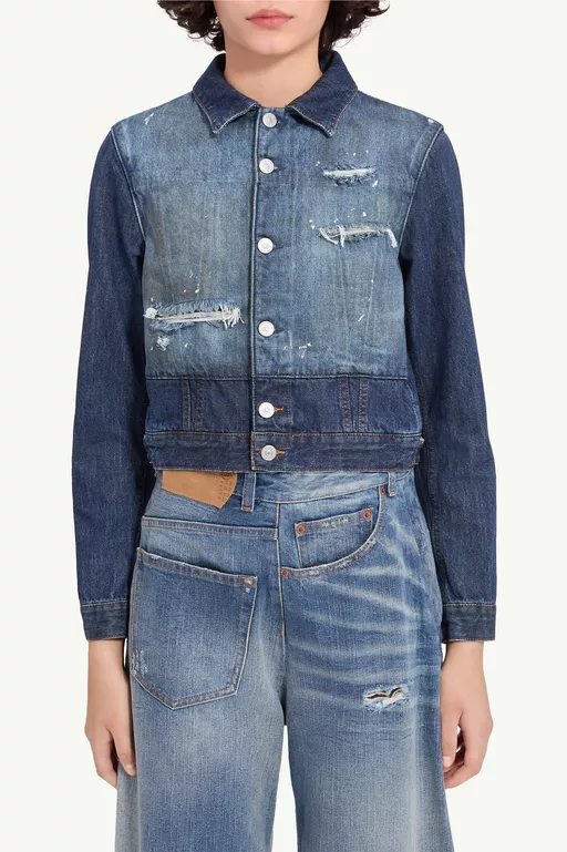 Cropped denim jacket - Jackets