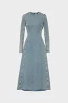 Light Blue - Denim Midi Dress