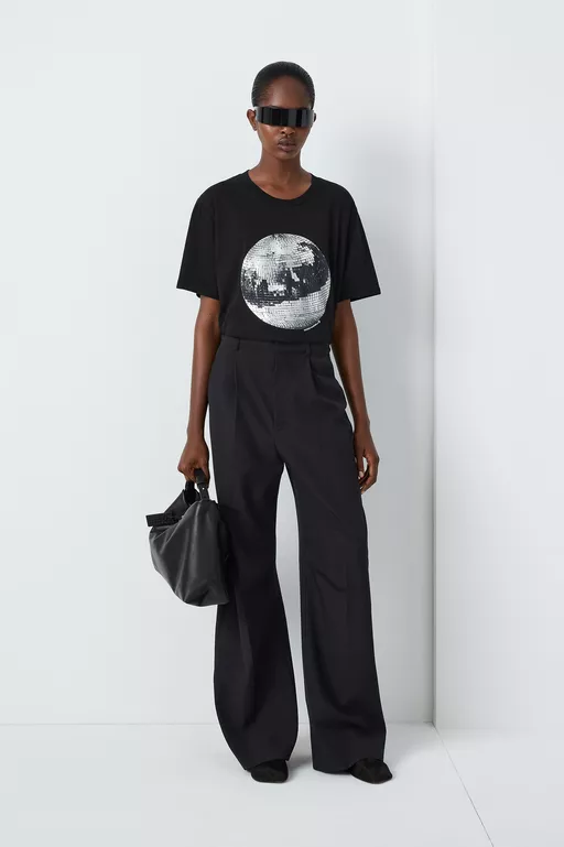 Pantalon ample en laine - Pantalons
