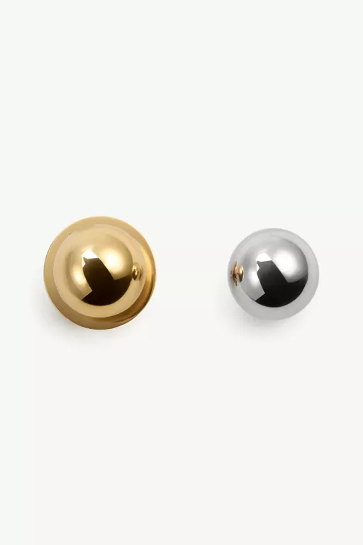 Two-tone orb cluster earrings - Earrings