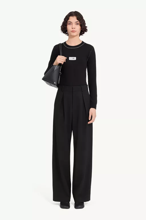Mannequin label wool blend pleated trousers - Pants