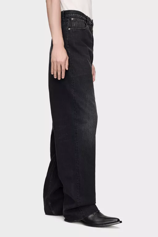 Dropped-Rise Jeans - Denim