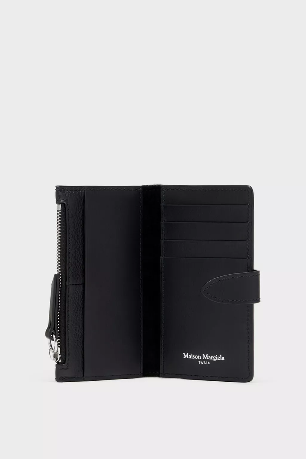 4ステッチ レザー ジップカードホルダー ブラック | Maison Margiela公式