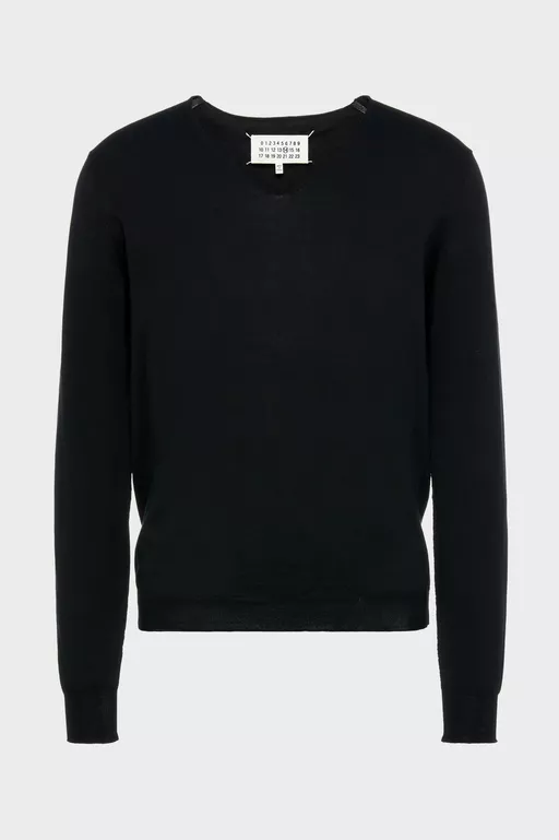 Cotton V-Neck Sweater - V-neck