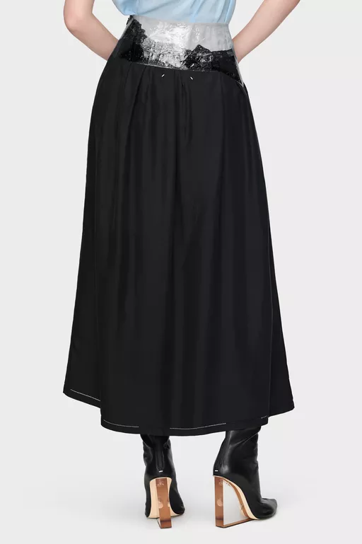 Taped Midi Skirt - Midi Skirts