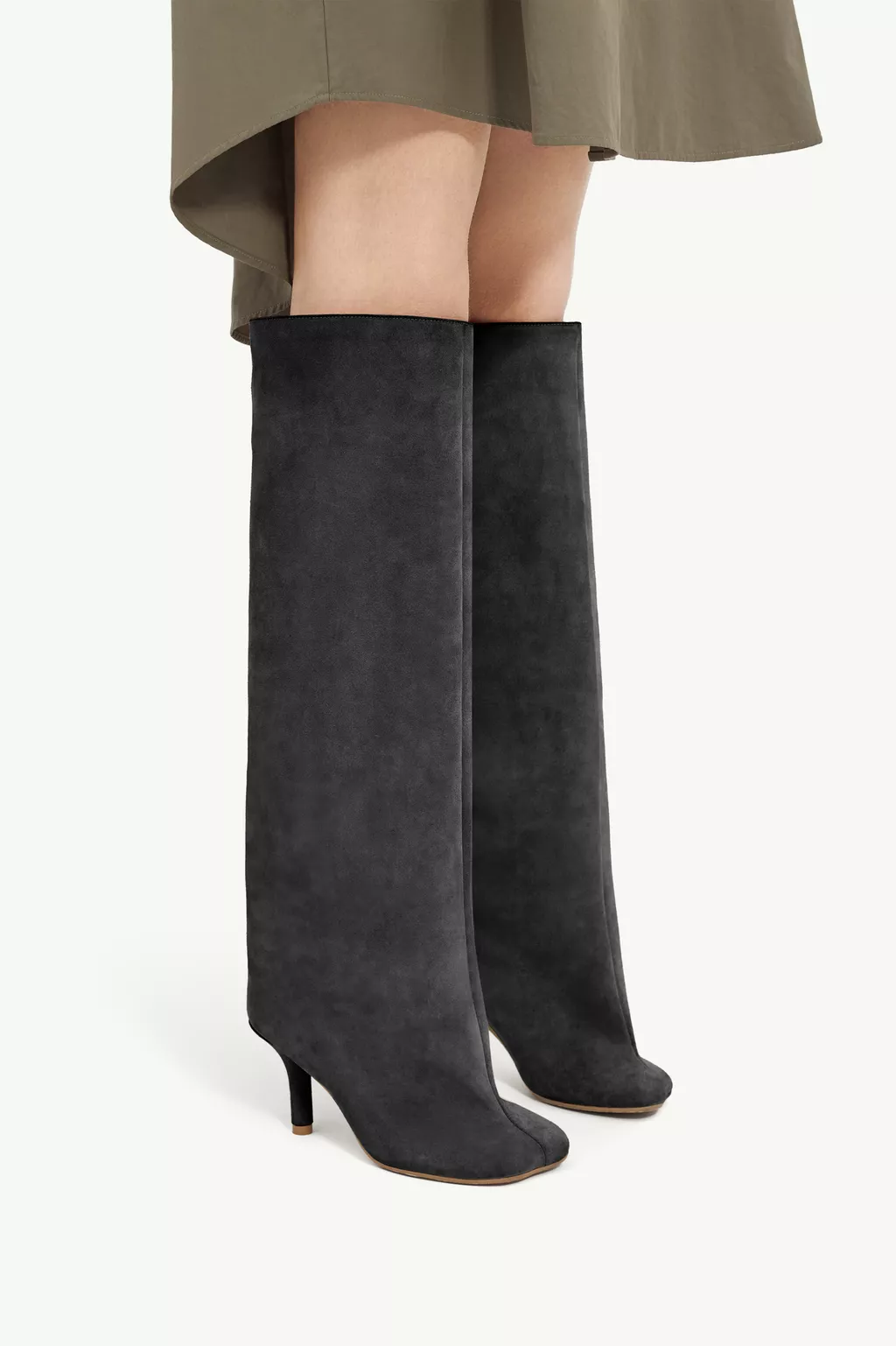 Black Anatomic Slip-on Suede Boots | MM6 Official