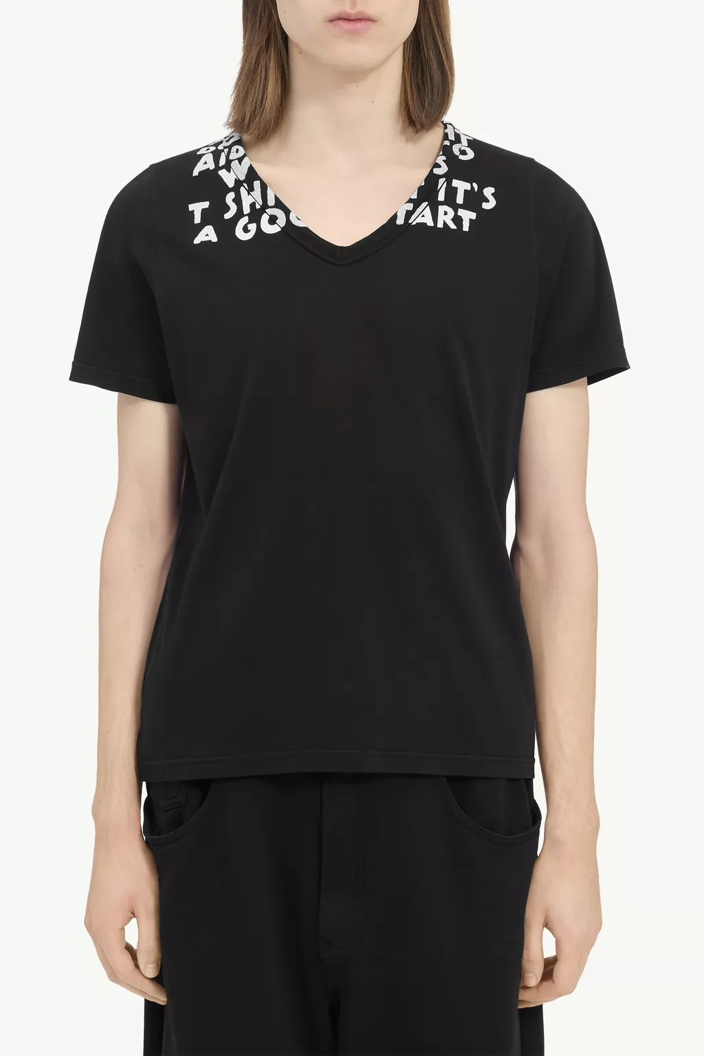 Black SIDA print T-shirt | MM6 Official