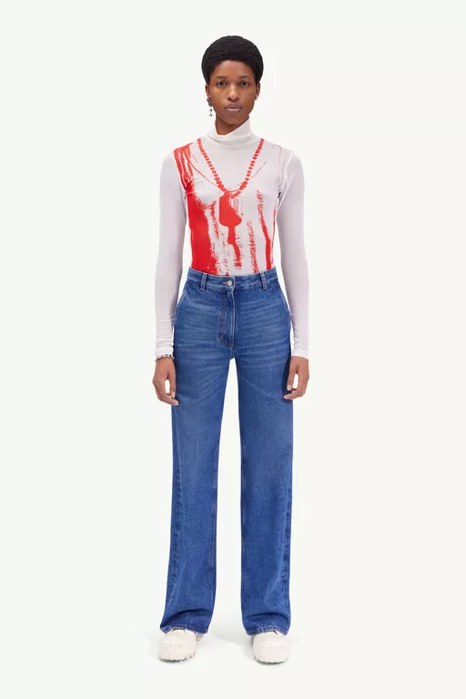Straight-leg jeans