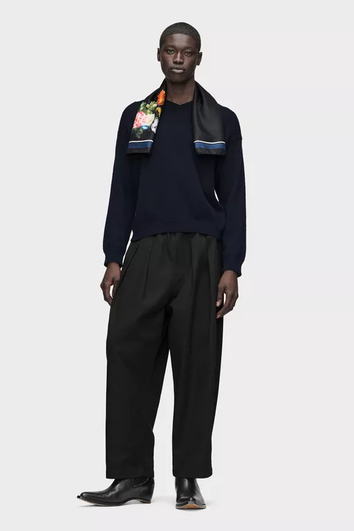 Dropped-Rise Cotton Trousers - Pants