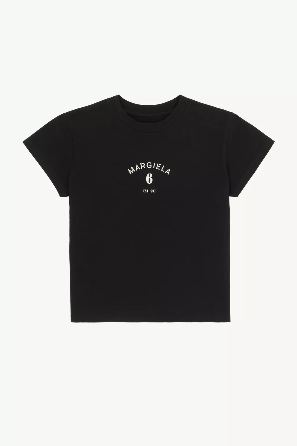 MM6 Maison Margiela グラフィック Tシャツ サイズS〜M Black Signature Jersey T-Shirt | MM6 Official