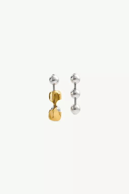 Two-tone orb drop earrings - Earrings